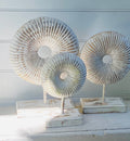 SET OF THREE CARVED CIRCLES LARGE 48CM